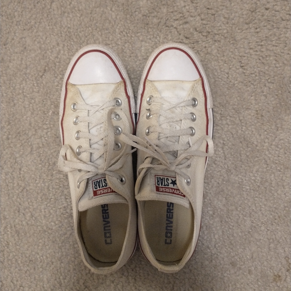 White low top Converse